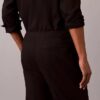 Plissierte Pull-On-Hose aus Leinenmischung