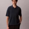 Polo-Pullover aus Leinenmischung Polo-Pullover aus Leinenmischung