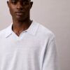 Polo-Pullover aus Leinenmischung Polo-Pullover aus Leinenmischung