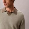 Polo-Pullover aus Leinenmischung Polo-Pullover aus Leinenmischung