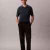 Polo-Pullover aus Leinenmischung Polo-Pullover aus Leinenmischung
