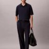 Polo-Pullover aus Leinenmischung Polo-Pullover aus Leinenmischung