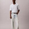 Polo-Pullover aus Leinenmischung Polo-Pullover aus Leinenmischung