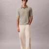 Polo-Pullover aus Leinenmischung Polo-Pullover aus Leinenmischung