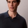 Polo-Pullover aus Leinenmischung Polo-Pullover aus Leinenmischung