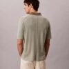 Polo-Pullover aus Leinenmischung Polo-Pullover aus Leinenmischung