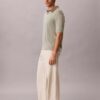 Polo-Pullover aus Leinenmischung Polo-Pullover aus Leinenmischung