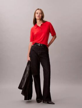 Polo-Pullover aus Merinowolle