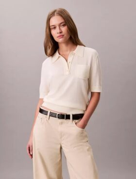 Polo-Pullover aus Merinowolle