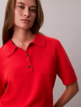 Polo-Pullover aus Merinowolle