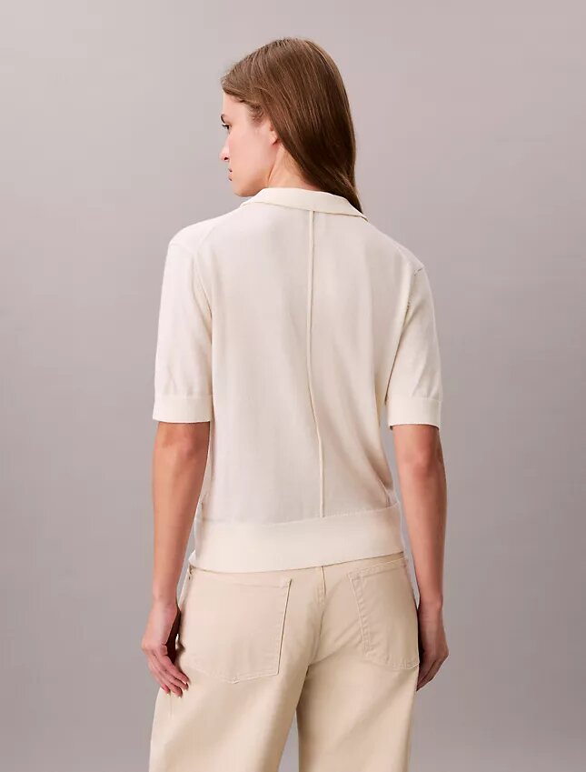 Polo-Pullover aus Merinowolle Polo-Pullover aus Merinowolle