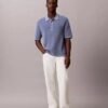 Polo-Pullover aus Waffelpiqué Polo-Pullover aus Waffelpiqué
