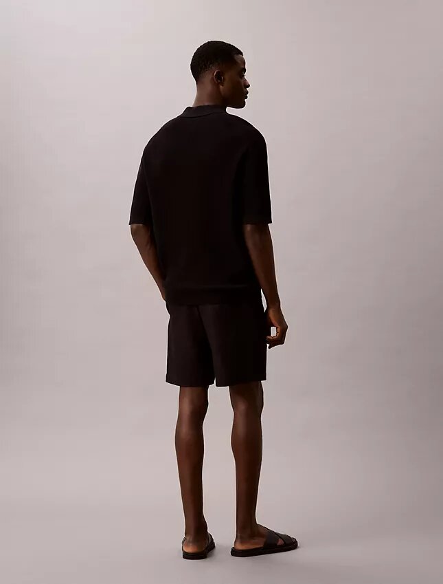 Polo-Pullover aus Waffelpiqué Polo-Pullover aus Waffelpiqué