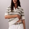 Polo-Shirt aus offenem Strick Polo-Shirt aus offenem Strick