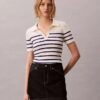 Polo-T-Shirt aus glattem Baumwollrippstoff Polo-T-Shirt aus glattem Baumwollrippstoff