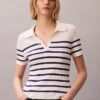 Polo-T-Shirt aus glattem Baumwollrippstoff Polo-T-Shirt aus glattem Baumwollrippstoff