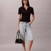Polo-T-Shirt aus glatter Baumwollrippe Polo-T-Shirt aus glatter Baumwollrippe