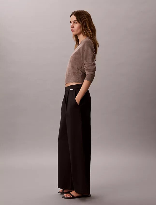 Ponte-Hose mit weitem Bein Ponte-Hose mit weitem Bein
