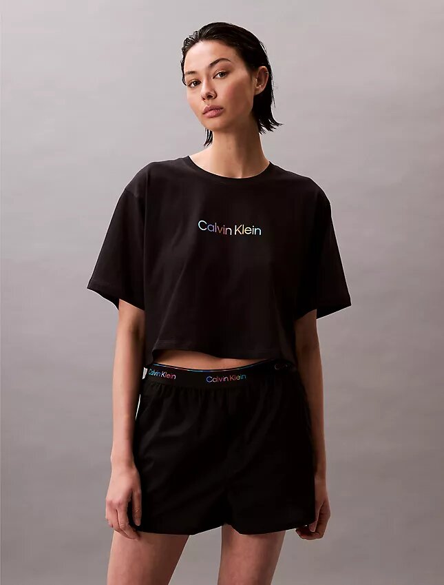 Popeline-Schlafshorts mit Pride-Logo Popeline-Schlafshorts mit Pride-Logo
