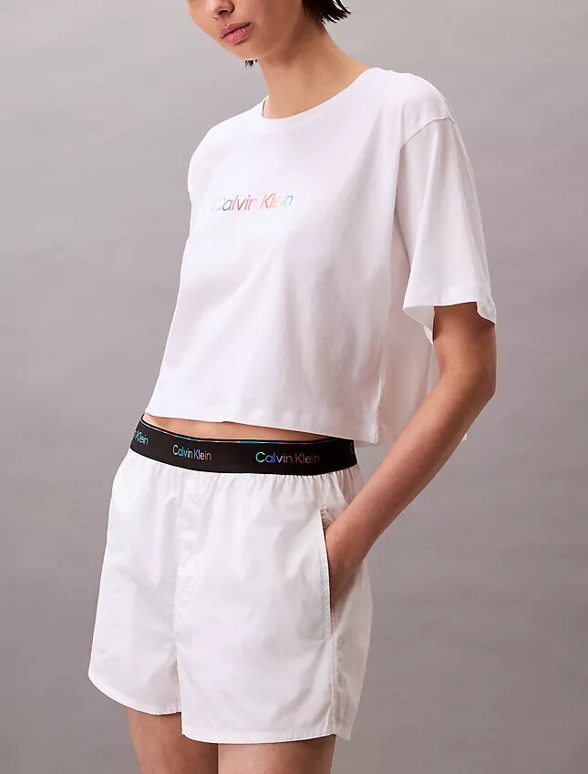 Popeline-Schlafshorts mit Pride-Logo Popeline-Schlafshorts mit Pride-Logo