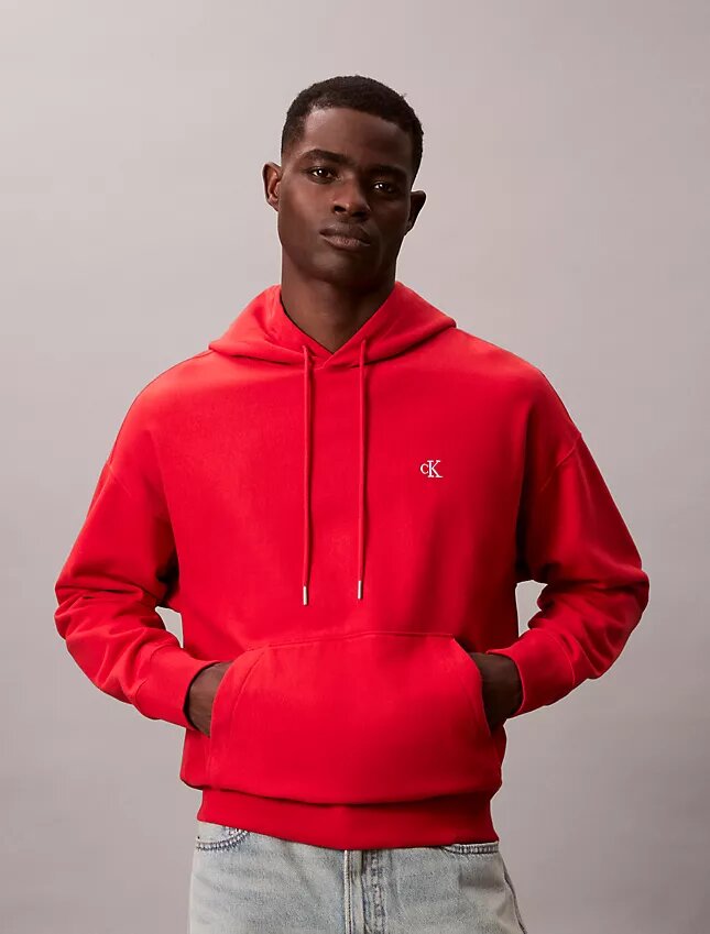 Premium-Frottee-Hoodie mit Monogram in lockerer Passform Premium-Frottee-Hoodie mit Monogram in lockerer Passform