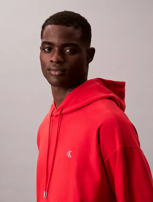Premium-Frottee-Hoodie mit Monogram in lockerer Passform Premium-Frottee-Hoodie mit Monogram in lockerer Passform