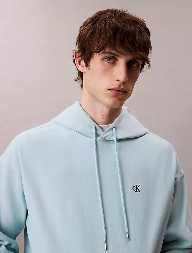 Premium-Frottee-Hoodie mit Monogram in lockerer Passform Premium-Frottee-Hoodie mit Monogram in lockerer Passform