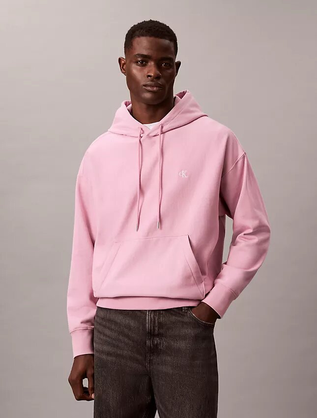 Premium-Frottee-Hoodie mit Monogram in lockerer Passform Premium-Frottee-Hoodie mit Monogram in lockerer Passform