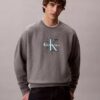 Premium-Frottee-Sweatshirt „Monologo“ in lockerer Passform Premium-Frottee-Sweatshirt „Monologo“ in lockerer Passform