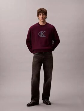 Premium-Frottee-Sweatshirt „Monologo“ in lockerer Passform Premium-Frottee-Sweatshirt „Monologo“ in lockerer Passform