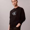 Premium-Frottee-Sweatshirt „Monologo“ in lockerer Passform Premium-Frottee-Sweatshirt „Monologo“ in lockerer Passform