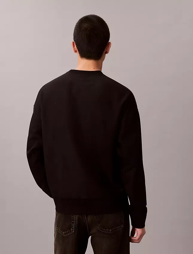 Premium-Frottee-Sweatshirt „Monologo“ in lockerer Passform Premium-Frottee-Sweatshirt „Monologo“ in lockerer Passform