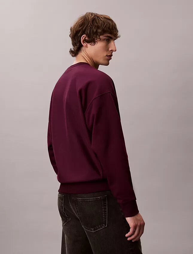 Premium-Frottee-Sweatshirt „Monologo“ in lockerer Passform Premium-Frottee-Sweatshirt „Monologo“ in lockerer Passform