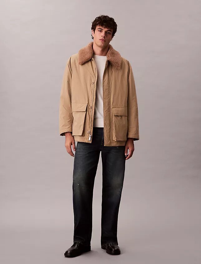 Puffer-Car-Coat mit Sherpa-Kragen Puffer-Car-Coat mit Sherpa-Kragen