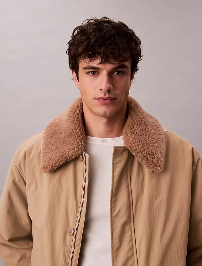 Puffer-Car-Coat mit Sherpa-Kragen Puffer-Car-Coat mit Sherpa-Kragen