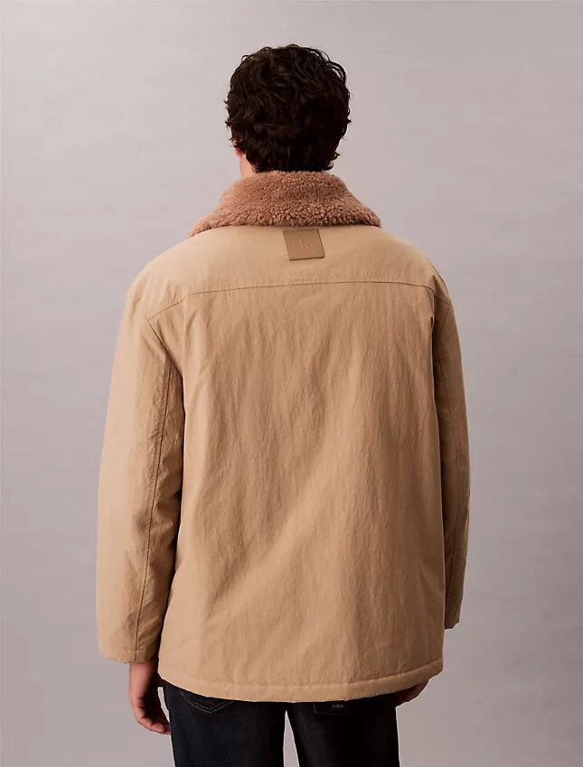 Puffer-Car-Coat mit Sherpa-Kragen Puffer-Car-Coat mit Sherpa-Kragen