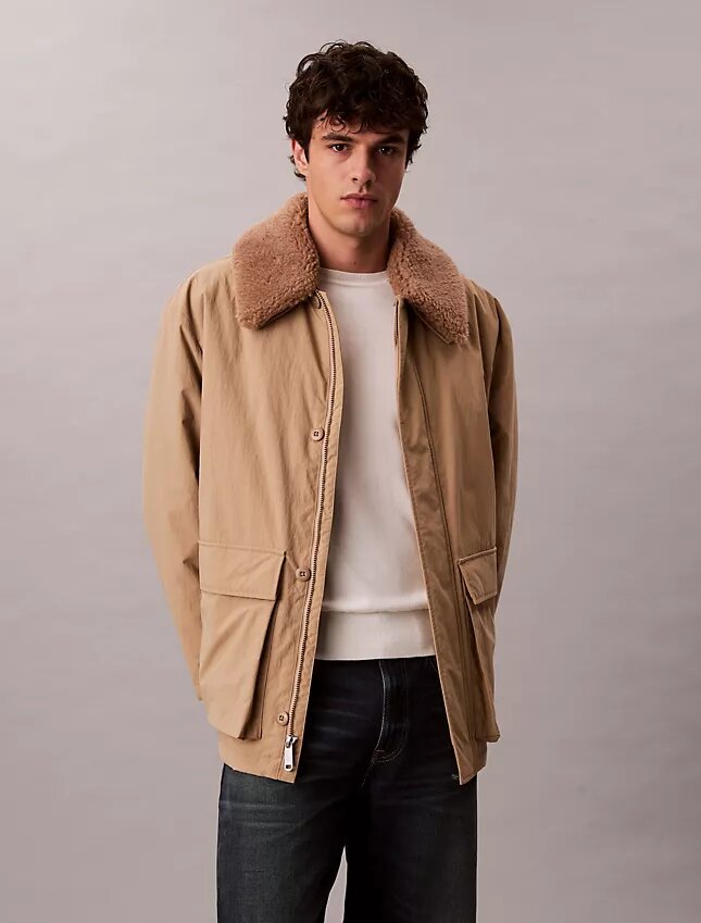Puffer-Car-Coat mit Sherpa-Kragen Puffer-Car-Coat mit Sherpa-Kragen