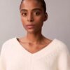 Pullover aus Bouclé-Mischung mit V-Ausschnitt