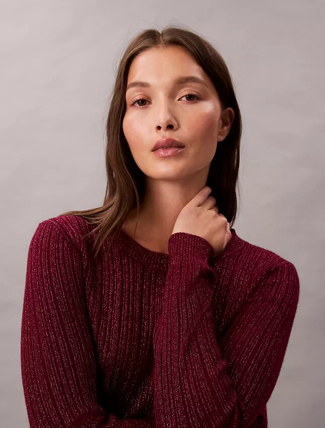 Pullover aus Lurex-Merinowollmischung Pullover aus Lurex-Merinowollmischung