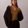 Pullover aus Merinowolle mit V-Ausschnitt Pullover aus Merinowolle mit V-Ausschnitt