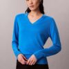 Pullover aus Merinowolle mit V-Ausschnitt Pullover aus Merinowolle mit V-Ausschnitt