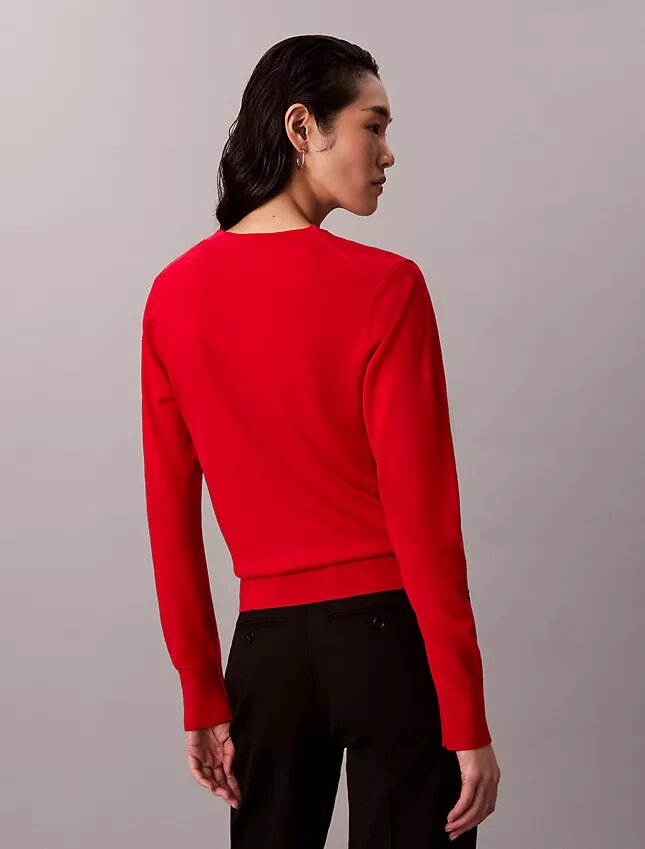 Pullover aus Merinowolle mit V-Ausschnitt Pullover aus Merinowolle mit V-Ausschnitt