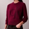 Pullover mit Monogram aus glatter Baumwollchenille Pullover mit Monogram aus glatter Baumwollchenille