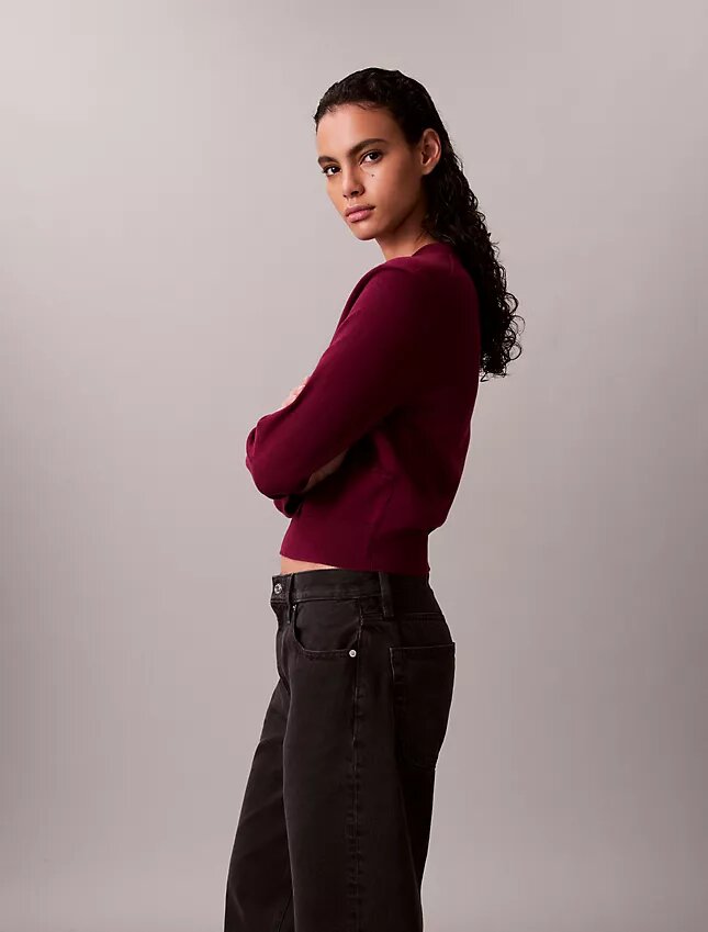 Pullover mit Monogram aus glatter Baumwollchenille Pullover mit Monogram aus glatter Baumwollchenille