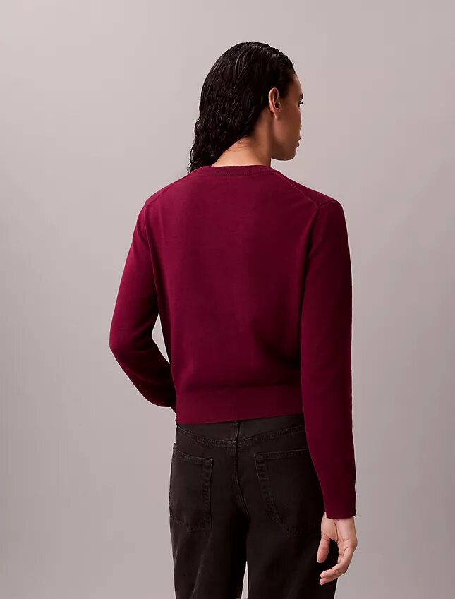 Pullover mit Monogram aus glatter Baumwollchenille Pullover mit Monogram aus glatter Baumwollchenille