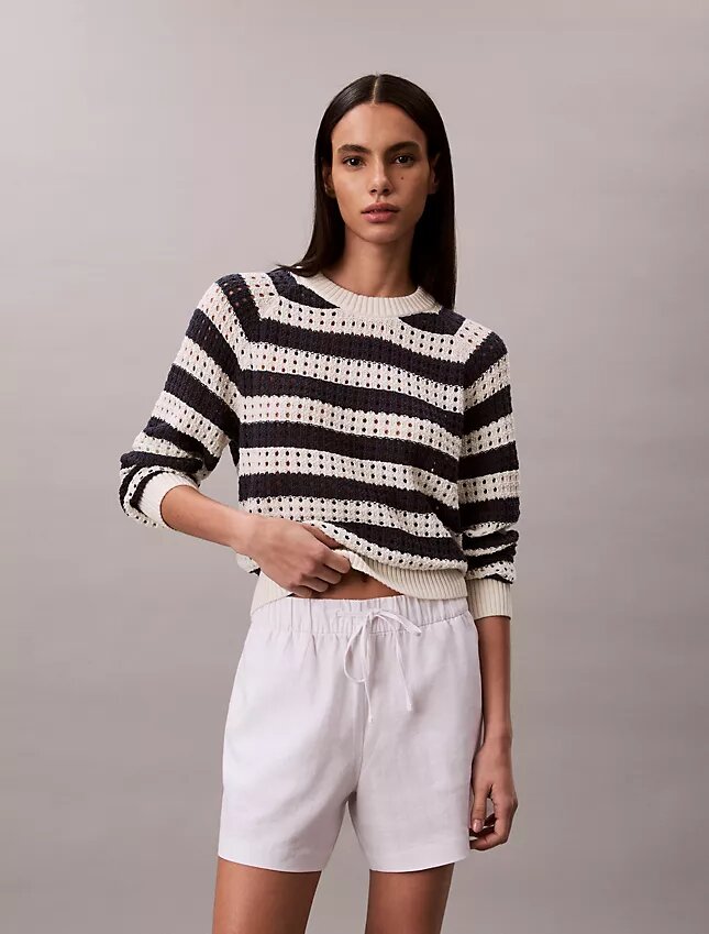 Pullover mit offenem Strickmuster Pullover mit offenem Strickmuster