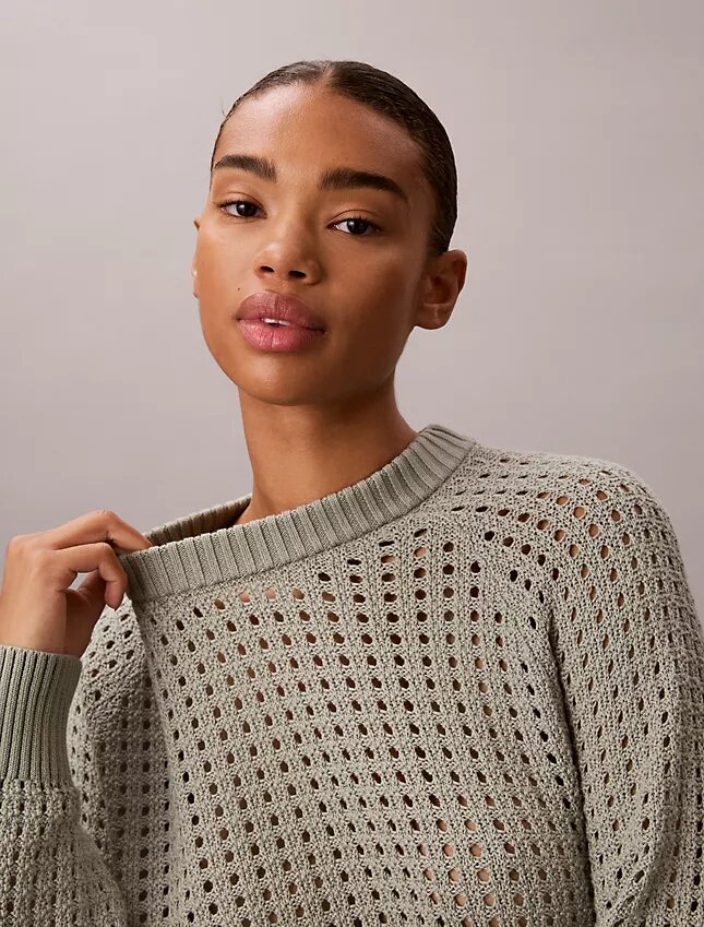 Pullover mit offenem Strickmuster Pullover mit offenem Strickmuster