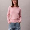 Pullover mit Rundhalsausschnitt aus extrafeiner Merinomischung Pullover mit Rundhalsausschnitt aus extrafeiner Merinomischung
