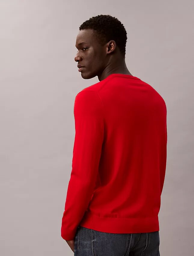 Pullover mit Rundhalsausschnitt aus extrafeiner Merinomischung Pullover mit Rundhalsausschnitt aus extrafeiner Merinomischung