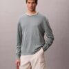 Pullover mit Rundhalsausschnitt aus Leinenmischung Pullover mit Rundhalsausschnitt aus Leinenmischung